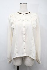 axes femme / ブローチ付きヴィンテージブラウス  オフ S-25-07-21-006-AX-BL-HR-ZS