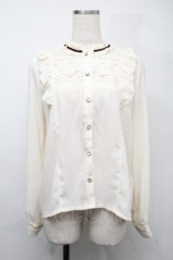 画像1: axes femme / ブローチ付きヴィンテージブラウス  オフ S-25-07-21-006-AX-BL-HR-ZS