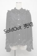 axes femme kawaii / ロココ姫袖ブラウス  黒 S-25-07-21-008-AX-BL-AS-ZS