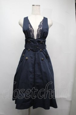 画像1: axes femme POETIQUE / トレンチデザインジャンスカ  紺 S-25-07-21-012-AX-SK-HR-ZS