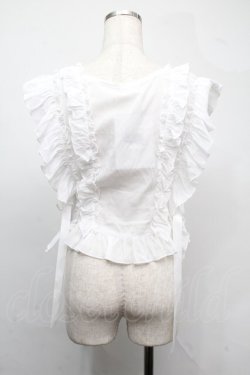 画像2: axes femme / サイドリボンフリルベスト  白 S-25-07-21-001-AX-TO-AS-ZS