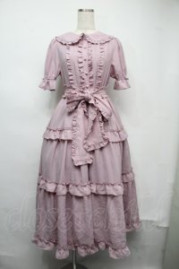 axes femme kawaii / ロマンティックフリルワンピース M ピンク S-25-07-21-023-AX-OP-AS-ZS