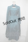 axes femme POETIQUE / チャイナスリット袖ロングワンピース  グリーン S-25-07-21-025-AX-OP-AS-ZS