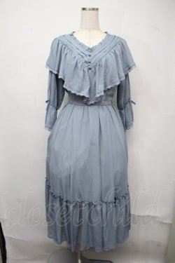 画像1: axes femme kawaii / シャルロットワンピース  サックス S-25-07-21-028-AX-OP-AS-ZS
