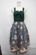 axes femme POETIQUE / アップルパイレースアップワンピース  グリーン S-25-07-21-032-AX-OP-AS-ZS