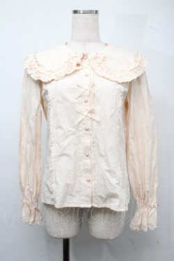 画像1: axes femme kawaii / 丸襟コットンブラウス  オフ S-25-07-21-003-AX-BL-AS-ZS