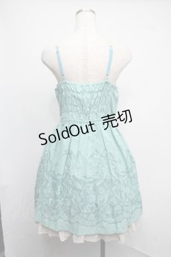 画像2: axes femme / オパール花パネルフレアーワンピース  グリーン S-25-07-21-040-AX-SK-HR-ZS