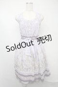 axes femme / カラーローズパネル柄ワンピース  ラベンダー S-25-07-21-045-AX-OP-HR-ZS