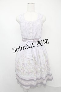 axes femme / カラーローズパネル柄ワンピース  ラベンダー S-25-07-21-045-AX-OP-HR-ZS