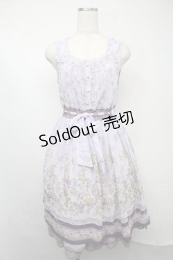 画像1: axes femme / カラーローズパネル柄ワンピース  ラベンダー S-25-07-21-045-AX-OP-HR-ZS