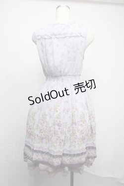 画像2: axes femme / カラーローズパネル柄ワンピース  ラベンダー S-25-07-21-045-AX-OP-HR-ZS