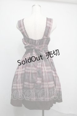 画像2: axes femme / チェック柄カットチュニ  ピンクｘワイン S-25-07-21-046-AX-OP-AS-ZI