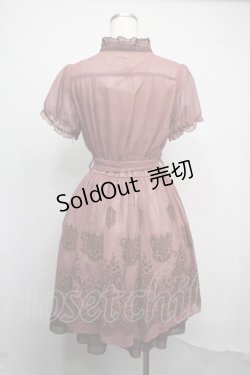 画像2: axes femme / ブロッキングフロッキーワンピース  ピンク S-25-07-21-047-AX-OP-HR-ZI