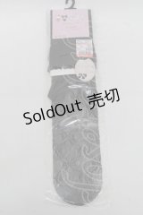 m petit by misako / AMOVKTPレースリボンオーバーニー  黒 S-25-07-22-005-LO-ZA-AS-ZS