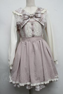 画像1: LIZ LISA / レースエプロン風カシュクールワンピース  ピンク S-25-07-22-038-LO-OP-AS-ZS