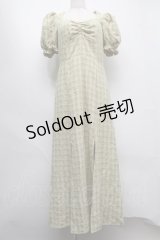 jouetie / チェックワンピース  グリーン S-25-07-22-040-EL-OP-AS-ZS