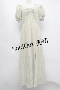 jouetie / チェックワンピース  グリーン S-25-07-22-040-EL-OP-AS-ZS
