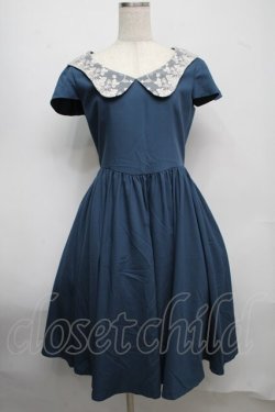 画像1: NO.S　PROJECT / バタフライカラーワンピース  紺 S-25-07-22-041-LO-OP-ET-ZS