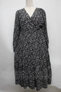 Maison de FLEUR Petite Robe / カシュクールワンピース  黒 S-25-07-22-044-EL-OP-AS-ZT252