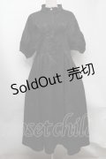 jouetie / スタンドカラーワンピース  黒 S-25-07-22-045-EL-CO-AS-ZS
