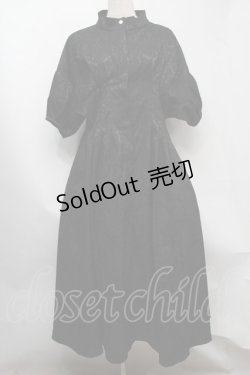 画像1: jouetie / スタンドカラーワンピース  黒 S-25-07-22-045-EL-CO-AS-ZS