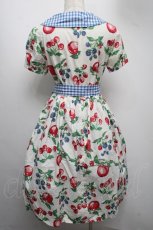 画像2: Jane Marple / ギンガムフルーツワンピース  オフ S-25-07-22-052-JM-OP-ET-ZT348 (2)