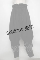 alice auaa / ギャザーウエストサルエルパンツ 1 黒 S-25-07-22-064-AA-PA-AS-ZS