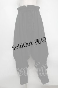 alice auaa / ギャザーウエストサルエルパンツ 1 黒 S-25-07-22-064-AA-PA-AS-ZS