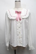 Amavel / セーラーブラウス  白ｘピンク S-25-07-22-010-CA-TO-AS-ZS