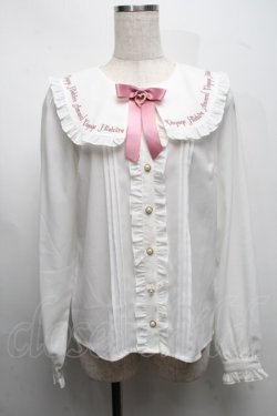 画像1: Amavel / セーラーブラウス  白ｘピンク S-25-07-22-010-CA-TO-AS-ZS