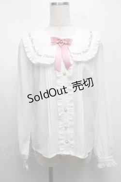 画像1: Amavel / セーラーブラウス  白ｘピンク S-25-07-22-010-CA-TO-AS-ZS
