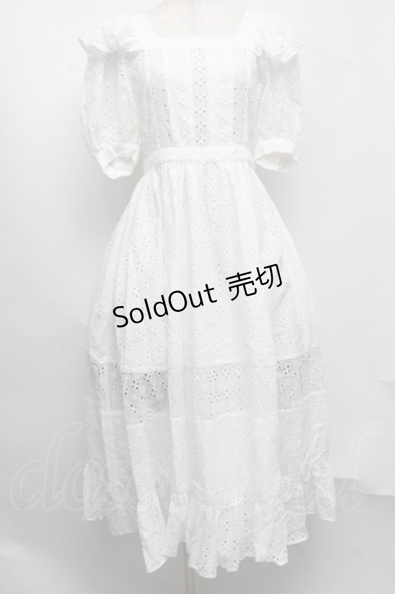 画像1: pain / コットンレースロングワンピース  白 S-25-07-22-021-LO-OP-AS-ZT508 (1)