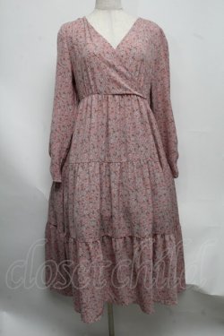 画像1: Maison de FLEUR / 花柄マキシワンピース  ピンク S-25-07-22-023-LO-ZA-ET-ZS