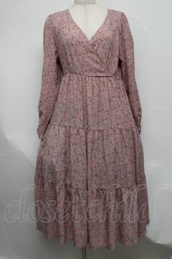 画像1: Maison de FLEUR / 花柄マキシワンピース  ピンク S-25-07-22-029-LO-ZA-AS-ZS