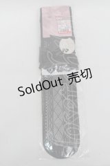 m petit by misako / AMOVKTPレースリボンオーバーニー  黒 S-25-07-22-004-LO-ZA-AS-ZS