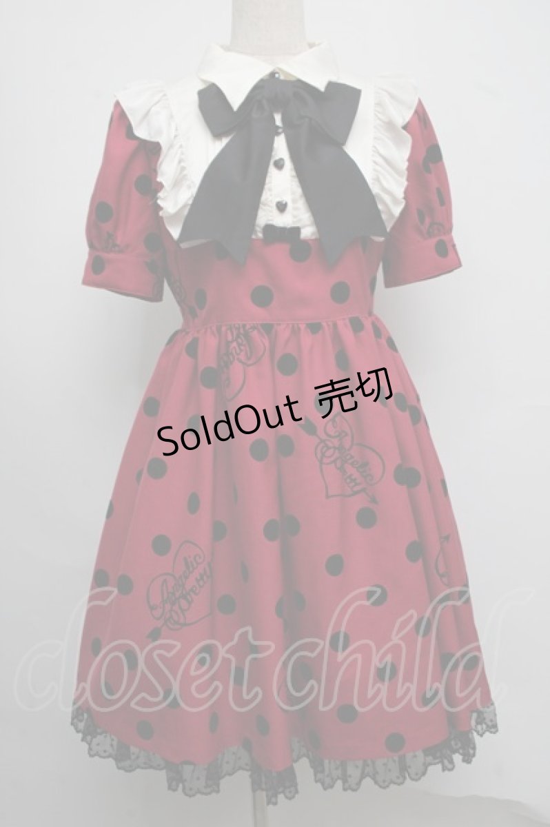 画像1: Angelic Pretty / Dolly Dotワンピース  ワイン S-25-07-22-032-AP-OP-AS-ZS (1)