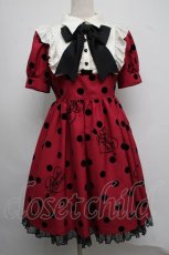 画像1: Angelic Pretty / Dolly Dotワンピース  ワイン S-25-07-22-032-AP-OP-AS-ZS (1)