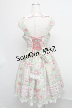 画像2: Angelic Pretty / Sunny Day Brunchジャンパースカート - グリーン S-25-07-26-045-AP-OP-SZ-ZT484