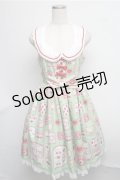 Angelic Pretty / Sunny Day Brunchジャンパースカート  グリーン S-25-07-26-046-AP-OP-AS-ZS
