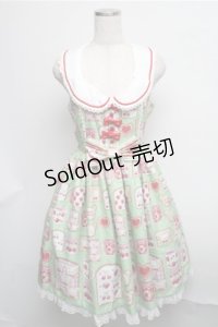 Angelic Pretty / Sunny Day Brunchジャンパースカート  グリーン S-25-07-26-046-AP-OP-AS-ZS