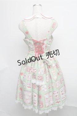 画像2: Angelic Pretty / Sunny Day Brunchジャンパースカート  グリーン S-25-07-26-046-AP-OP-AS-ZS