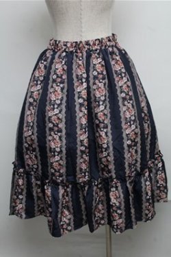画像2: axes femme / フラワーシフォンスカート  紺 S-25-07-26-056-AX-OP-AS-ZS