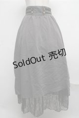 axes femme / 裾レースハイウエストスカート  グレー S-25-07-26-058-AX-SK-AS-ZS