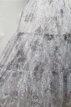 画像3: axes femme / sajouプリントレーススカート  ブルー S-25-07-26-060-AX-SK-HR-ZS