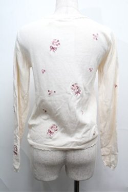 画像2: axes femme / ブーケ刺繍カーディガン  オフ S-25-07-26-007-AX-TO-HR-ZS