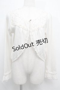 axes femme / 起毛レース切替ボレロ  キナリ S-25-07-26-009-AX-TO-HR-ZS
