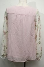 画像2: axes femme / 袖チュールレースプルオーバー  ピンク S-25-07-26-012-AX-TO-HR-ZT124 (2)