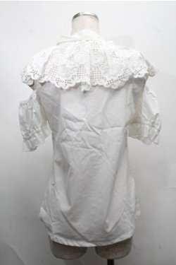 画像2: Swankiss / レースデザイン肩開きブラウス  白 S-25-07-26-002-CA-TO-AS-ZS