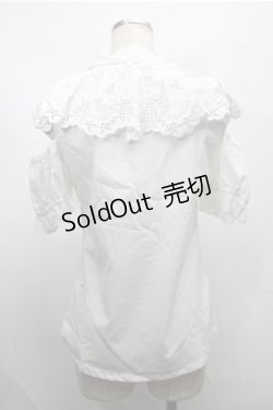 画像2: Swankiss / レースデザイン肩開きブラウス  白 S-25-07-26-002-CA-TO-AS-ZS
