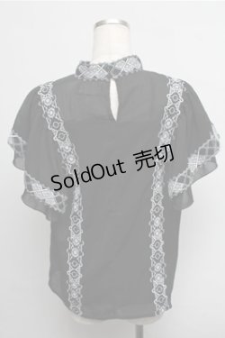 画像2: axes femme NOSTALGIE / 刺繍シースルートップス  黒 S-25-07-26-025-AX-BL-HR-ZI